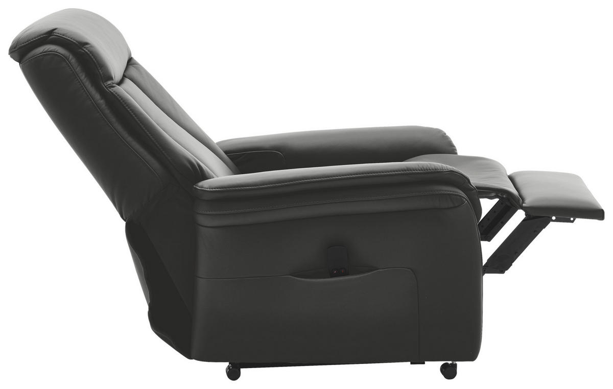 FERNSEHSESSEL in Anthrazit  - Anthrazit, Konventionell, Leder/Kunststoff (74/107/84cm) - Valdera