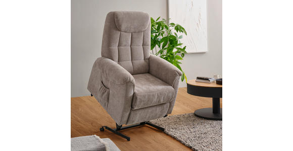 FERNSEHSESSEL in Chenille, Flachgewebe Grau  - Schwarz/Grau, KONVENTIONELL, Kunststoff/Textil (83/113/92cm) - Xora