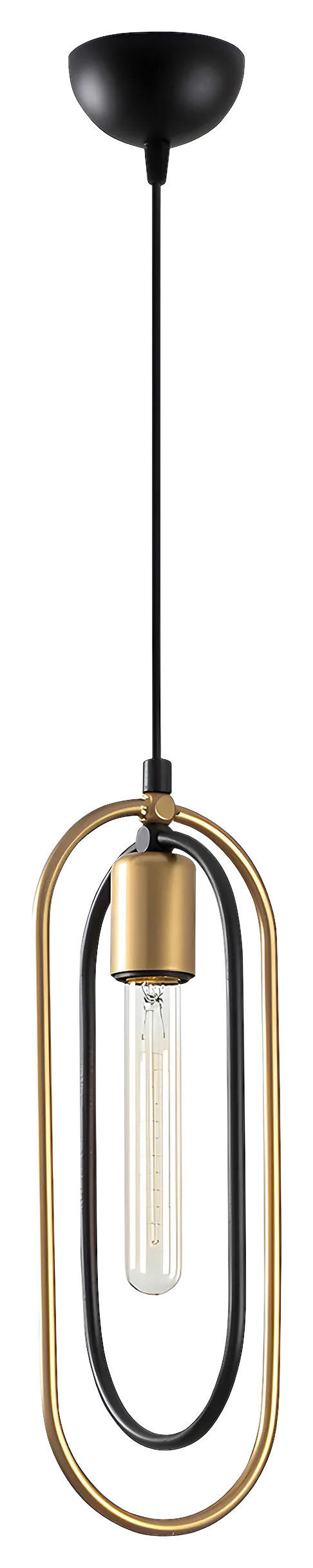 HÄNGELEUCHTE 32/132 cm   - Goldfarben/Schwarz, Design, Metall (32/132cm) - P & B