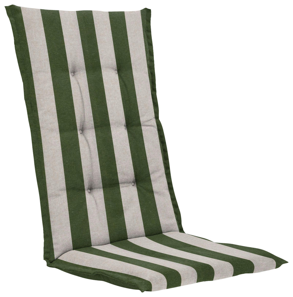 SESSELAUFLAGE Streifen  - Creme/Grün, Basics, Textil (123/5/50cm)