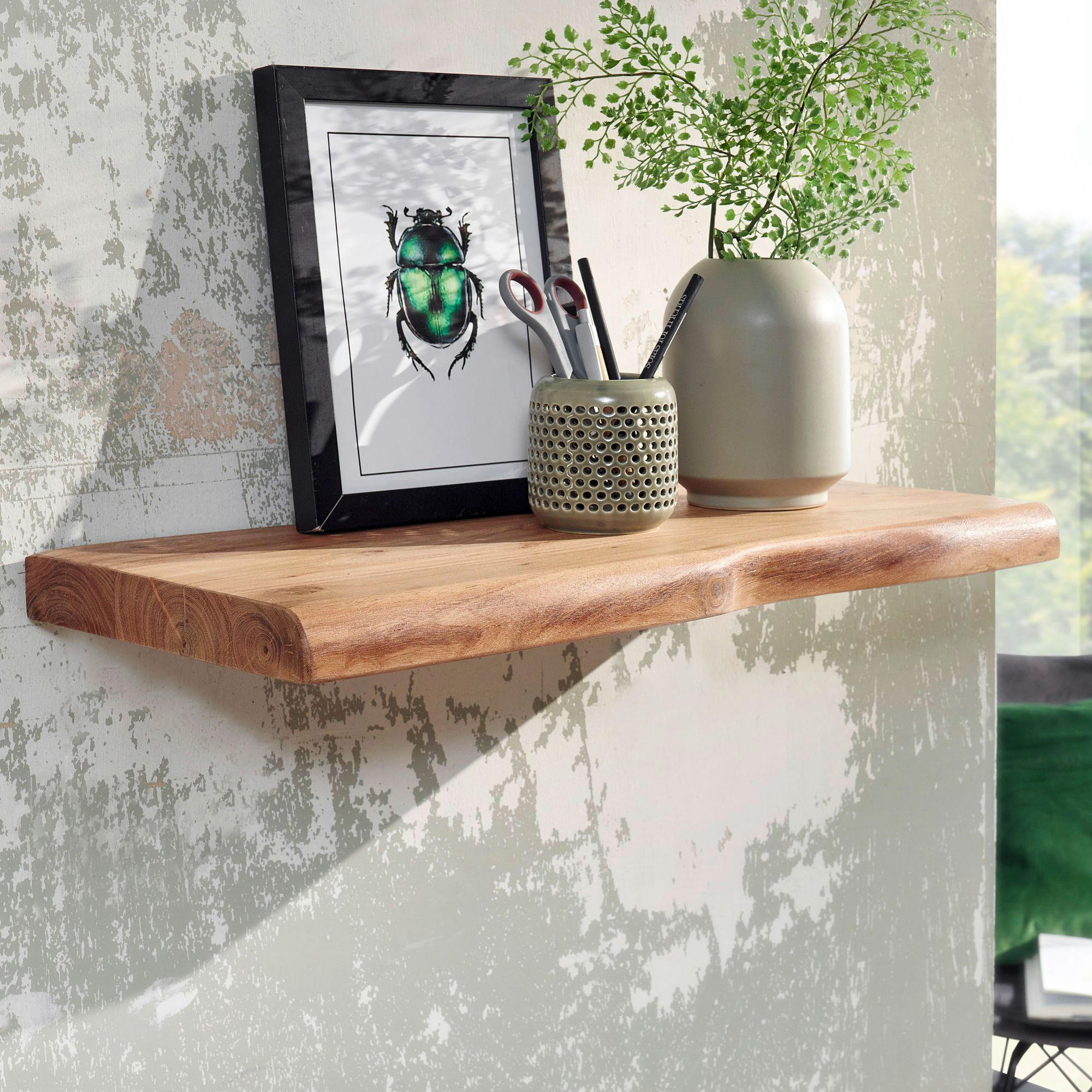 WANDREGAL 60/4/26 cm  - Akaziefarben, Modern, Holz (60/4/26cm) - MID.YOU