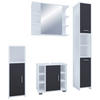 BADEZIMMER 4-teilig  in 120 cm  - Schwarz/Weiß, MODERN, Holzwerkstoff (120cm) - MID.YOU
