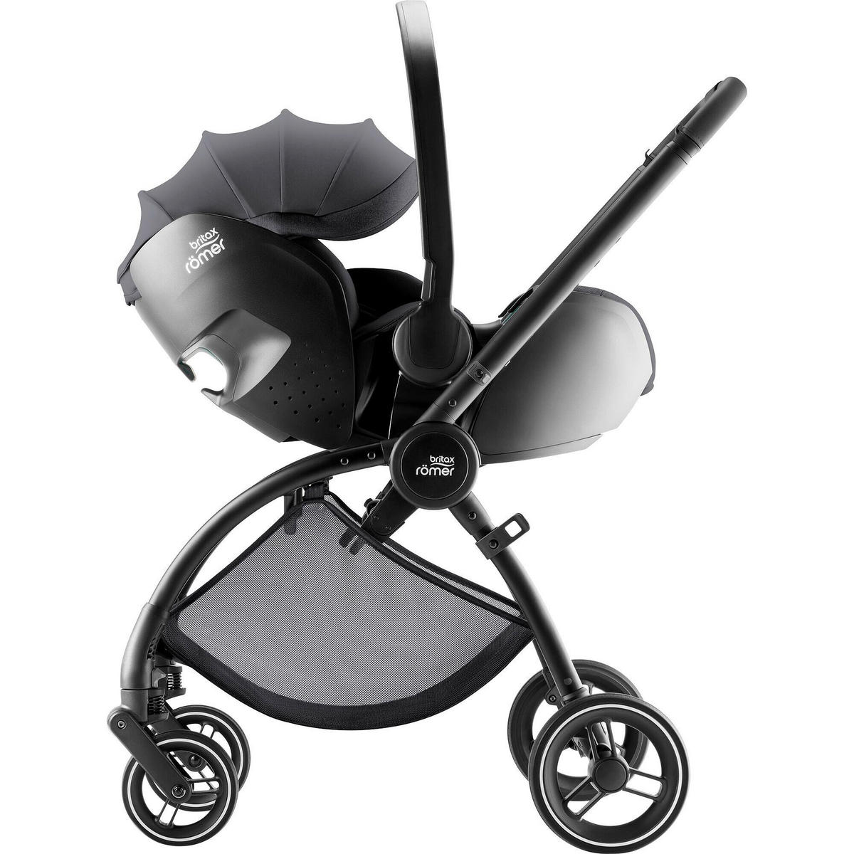 KINDERWAGENSET  Rio Set  Carbon Black  - Schwarz/Grau, Basics, Textil/Metall (55/120/93cm) - Britax Römer