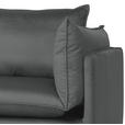 ECKSOFA in Samt Dunkelgrau  - Dunkelgrau/Schwarz, Design, Textil/Metall (200/241cm) - Carryhome