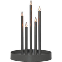 LED-KERZE  - Weiß/Grau, Basics, Kunststoff/Metall (32/46cm) - Eglo