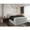 BOXSPRINGBETT 160/200 cm  in Hellgrau  - Hellgrau/Schwarz, KONVENTIONELL, Kunststoff/Textil (160/200cm) - Carryhome