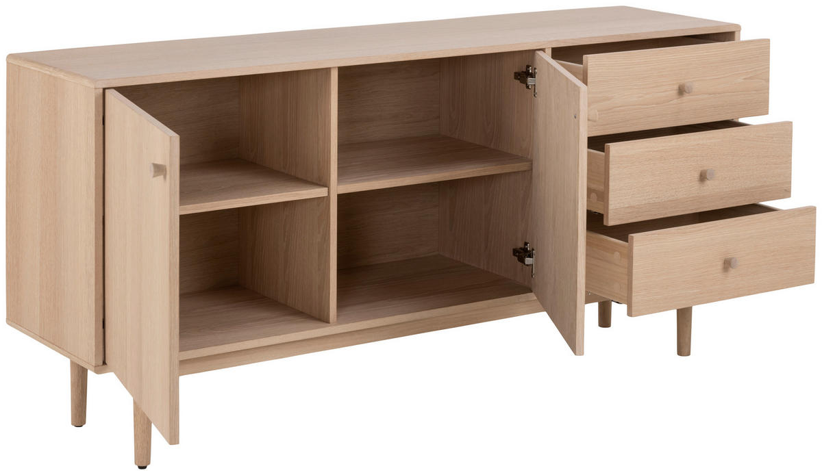 KOMODA, barve hrasta  - barve hrasta, Moderno, les (160/75/40cm) - MID.YOU