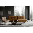 ECKSOFA Beigebraun Chenille Rücken echt, Sitztiefenverstellung  - Beigebraun/Schwarz, Design, Textil/Metall (295/178cm) - Belluti