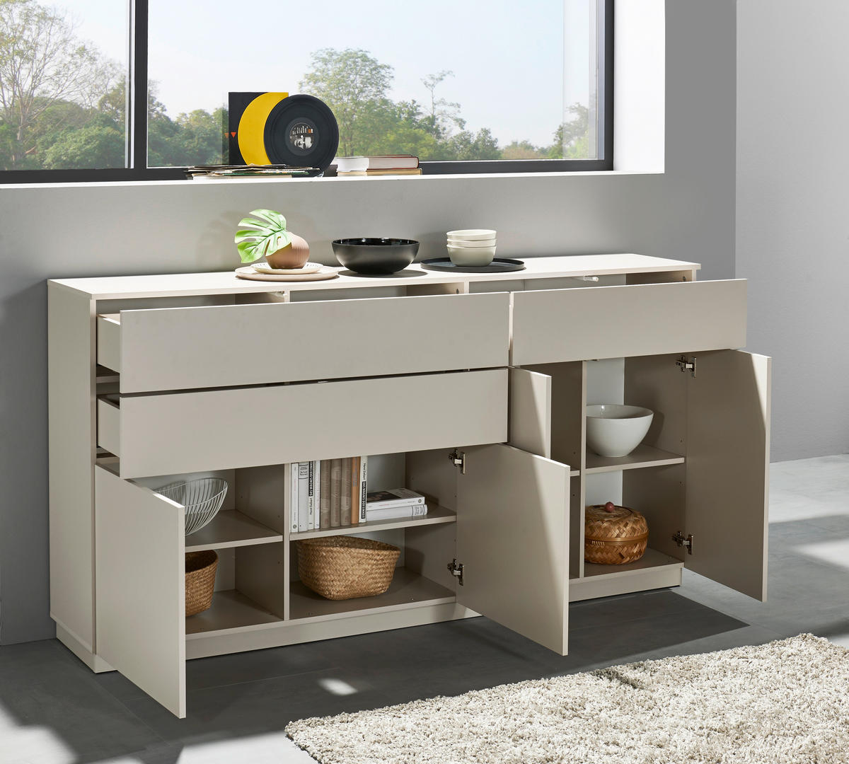 SIDEBOARD  191/100/38 cm 3 Schublade(n)  - Kaschmir, Design, Holzwerkstoff (191/100/38cm) - MID.YOU