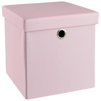 BOX NA HRAČKY - růžová, Trend, kompozitní dřevo/textil (32/32/32cm) - My Baby Lou