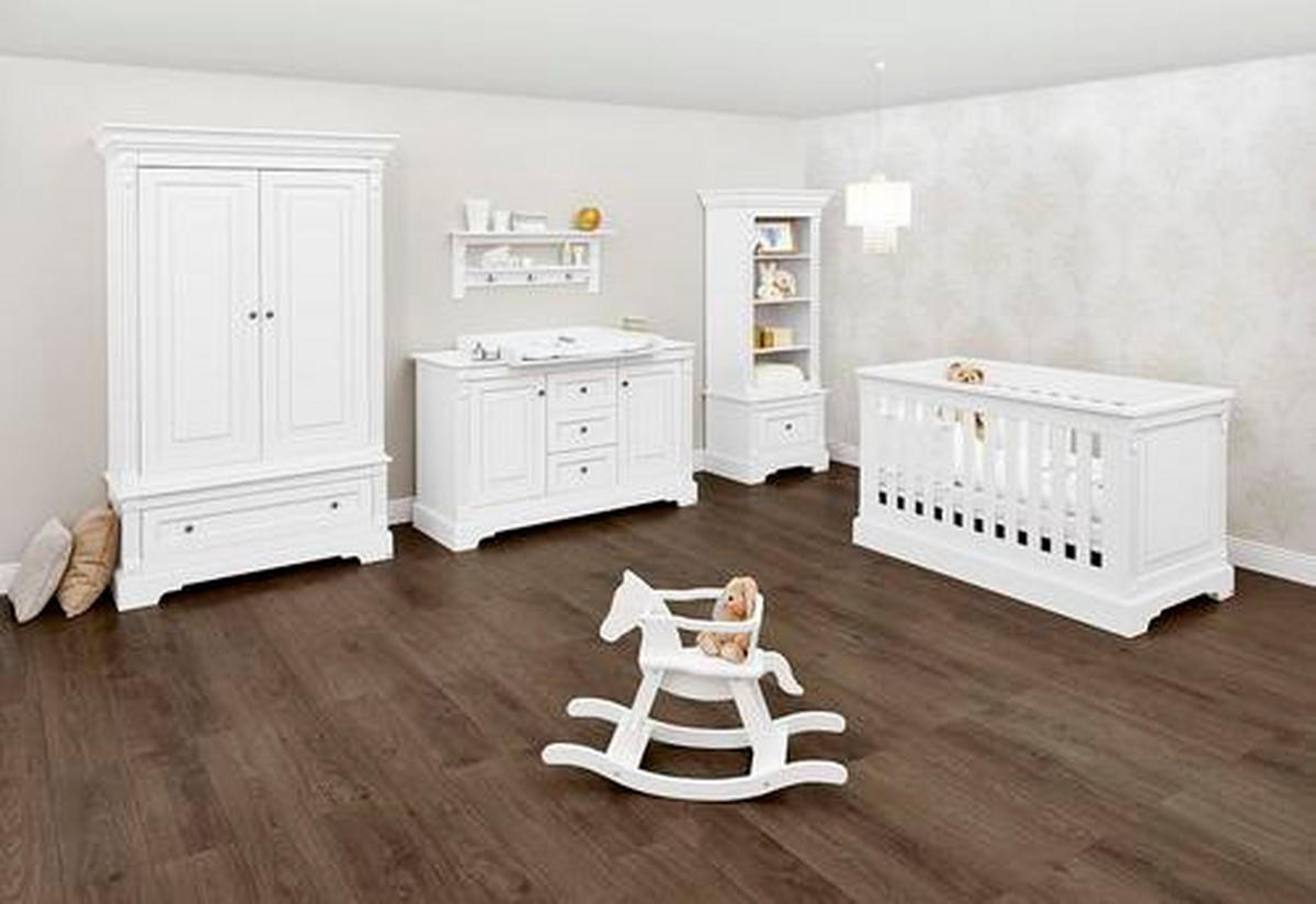 BABYZIMMER PINOLINO EMILIA 3-teilig  - Weiß, ROMANTIK / LANDHAUS, Holzwerkstoff - Pinolino