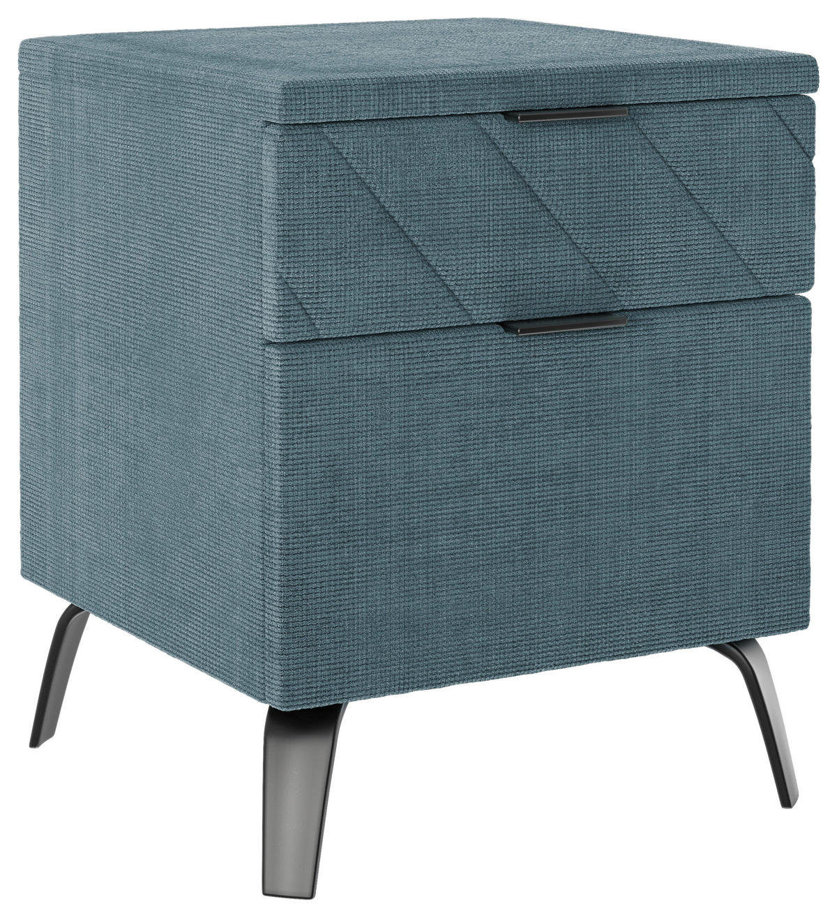 NACHTKÄSTCHEN 44/55/44 cm  in Petrol  - Petrol/Schwarz, Design, Textil/Metall (44/55/44cm) - Esposa