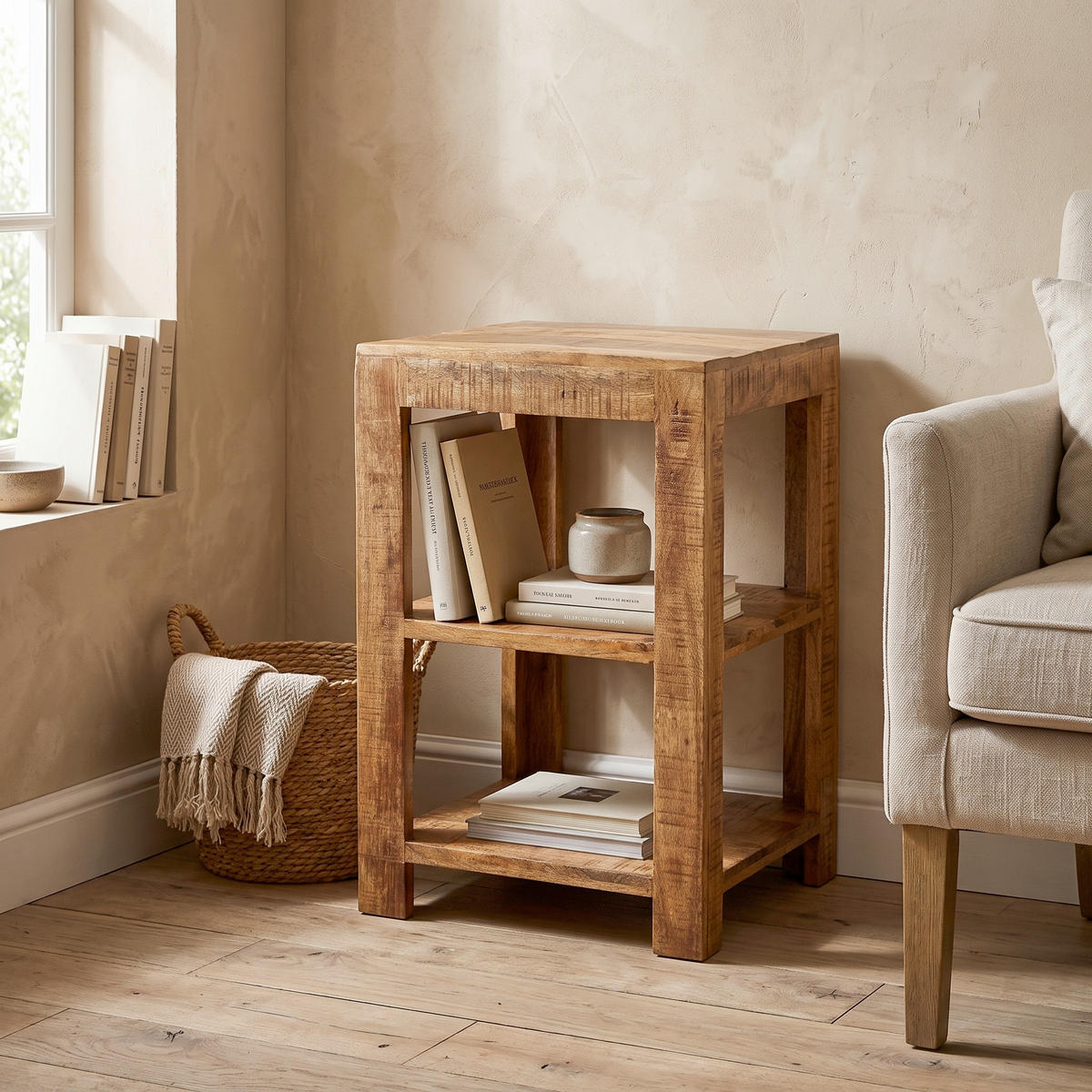 REGAL  44/60/44 cm Naturfarben  - Naturfarben, Design, Holz (44/60/44cm) - Livetastic