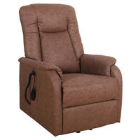 TELEVIZNÍ KŘESLO, kov, textil, hnědá - černá/hnědá, Konvenční, kov/textil (75/111/93cm) - Cantus