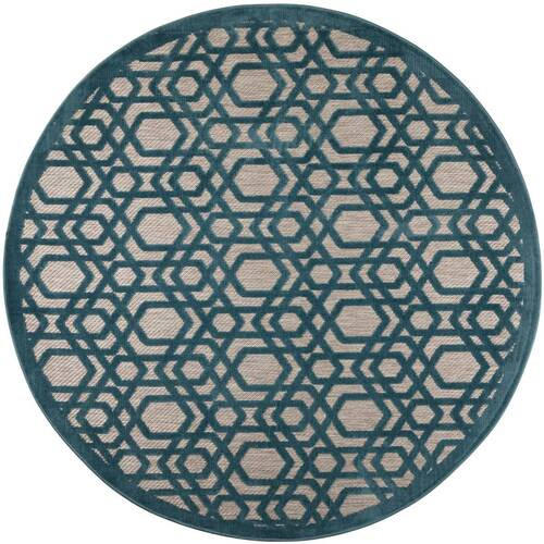 VENKOVNÍ KOBEREC, 160/160 cm modrá - modrá, Basics, textil (160/160cm)