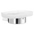 SEIFENSCHALE - Chromfarben, Basics, Glas/Metall (12/3,8/9,3cm)