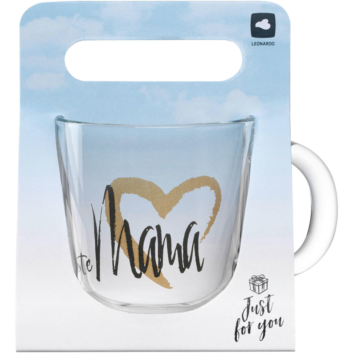 TASSE EMOZIONE 400 ml  - Transparent/Goldfarben, Basics, Glas (12,5/10,0/8,7cm) - Leonardo
