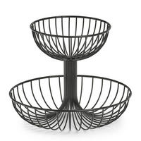 ETAGERE 2-stöckig - Schwarz, Basics, Metall (32/32/26cm) - Zeller Present