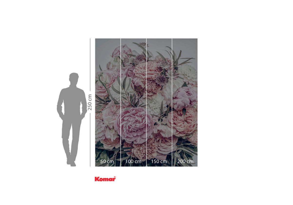 VLIESTAPETE  - Rot/Rosa, Basics (200/250cm) - Xora