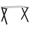 SCHREIBTISCH 120/80/75 cm  in Schwarz, Hellgrau  - Hellgrau/Schwarz, MODERN, Holzwerkstoff/Metall (120/80/75cm) - Novel