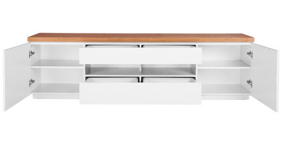LOWBOARD in 200/56/40 cm - Eichefarben/Weiß, MODERN, Holz/Holzwerkstoff (200/56/40cm) - Carryhome
