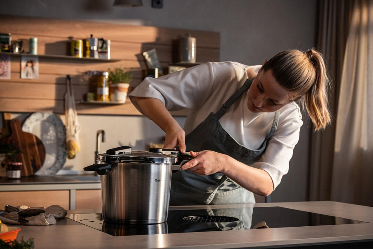 SCHNELLKOCHTOPF VITAQUICK® PREMIUM satiniert 6.0 L  - Edelstahlfarben/Silberfarben, Basics, Metall (6l) - Fissler