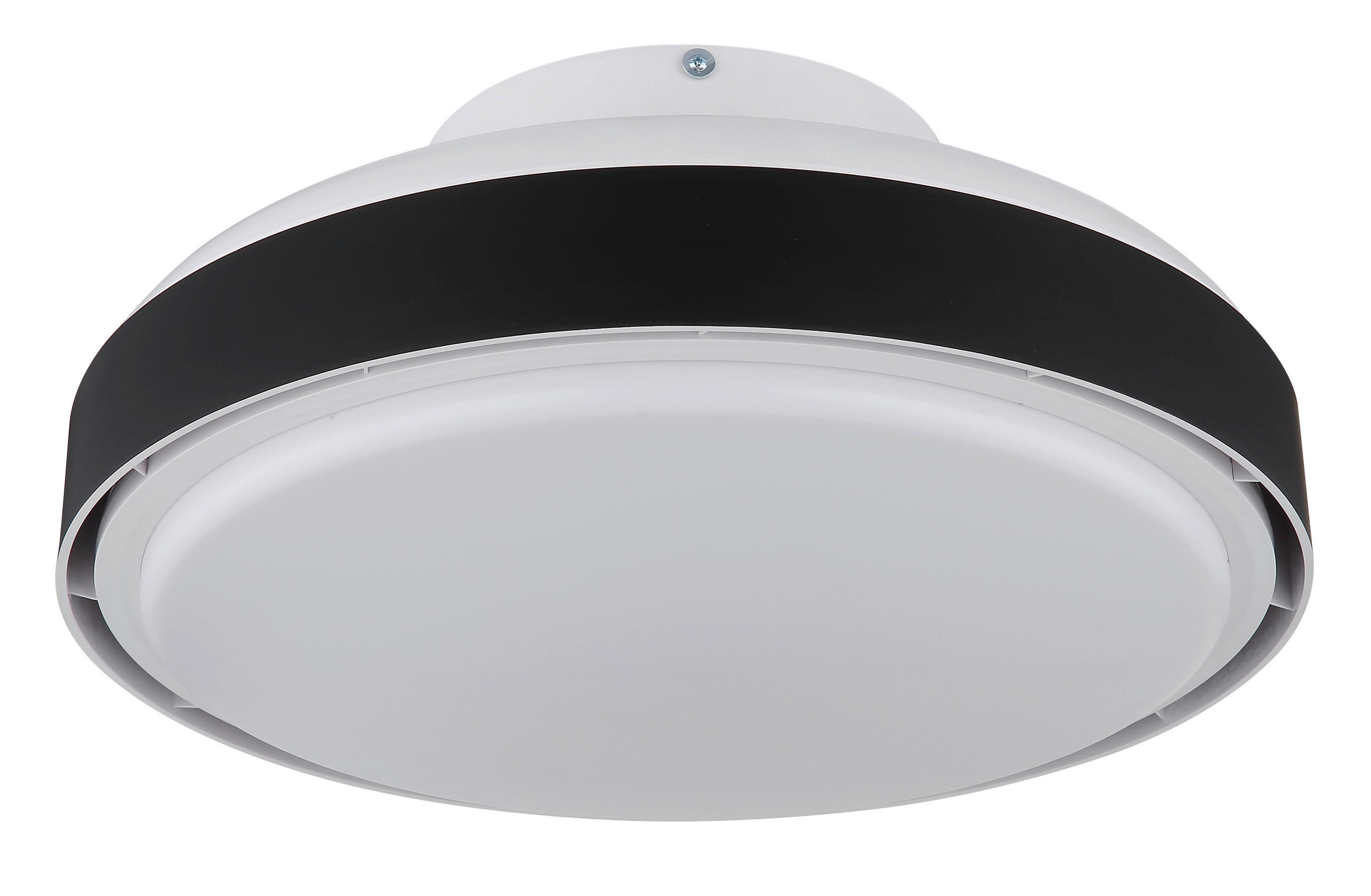 DECKENVENTILATOR - Opal/Schwarz, Basics, Kunststoff (45/20cm) - Globo