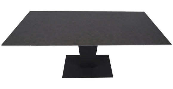 ESSTISCH Anthrazit, Schwarz rechteckig ausziehbar - Anthrazit/Schwarz, Design, Keramik/Metall (120-179/80/76cm) - Novel
