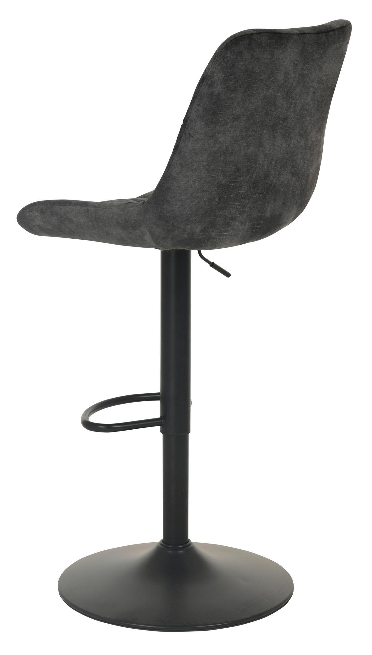 BARSKI STOL, siva  - siva/črna, Design, kovina/tekstil (47/93.5-114.5/52cm) - Carryhome