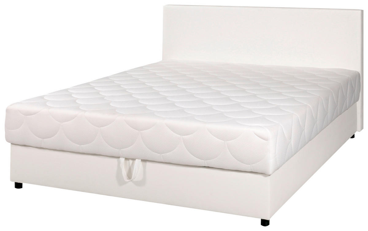 POSTELJA   x  , les, tekstil bela  - črna/bela, Konvencionalno, tekstil/les (200/180cm) - Boxxx