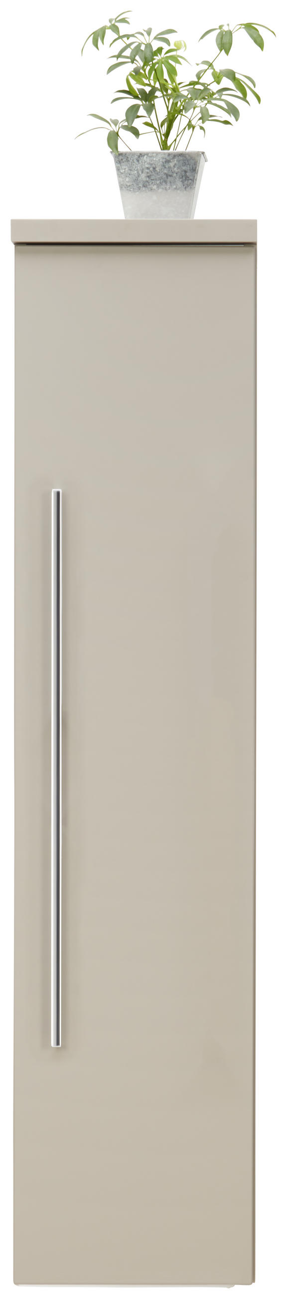 SREDNJE VISOKA OMARA 30/130,8/30 cm  - barve kroma/siva, Design, kovina/steklo (30/130,8/30cm) - Novel