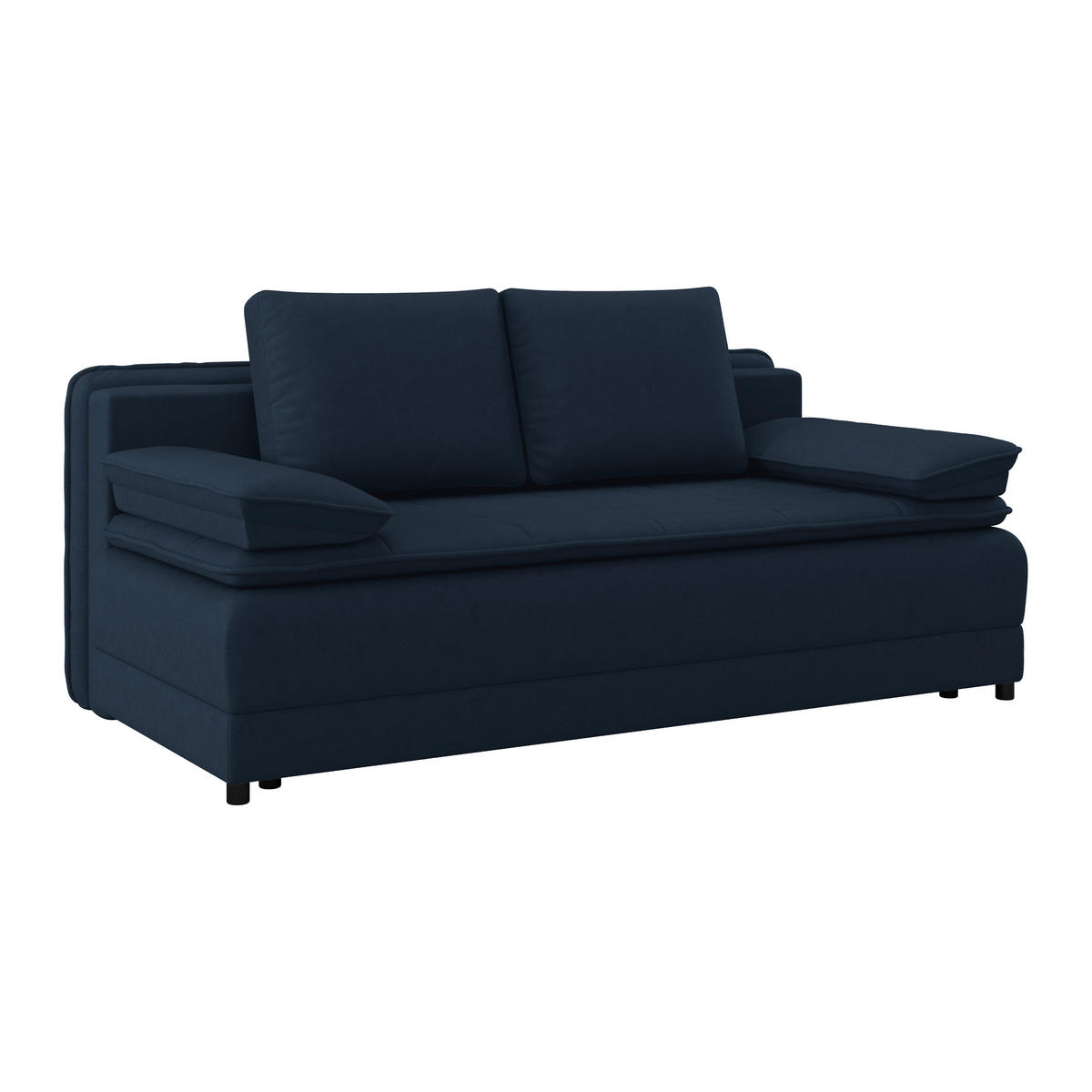 SCHLAFSOFA in Webstoff Dunkelblau  - Schwarz/Dunkelblau, Modern, Kunststoff/Textil (202/73-92/105cm) - MID.YOU