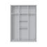 DREHTÜRENSCHRANK 3-türig Sonoma Eiche - Alufarben/Weiß, KONVENTIONELL, Glas/Holzwerkstoff (150/216/58cm) - Hom`in DREHTÜRENSCHRANK 3-türig Sonoma Eiche - Alufarben/Weiß, KONVENTIONELL, Glas/Holzwerkstoff (150/216/58cm) - Hom`in