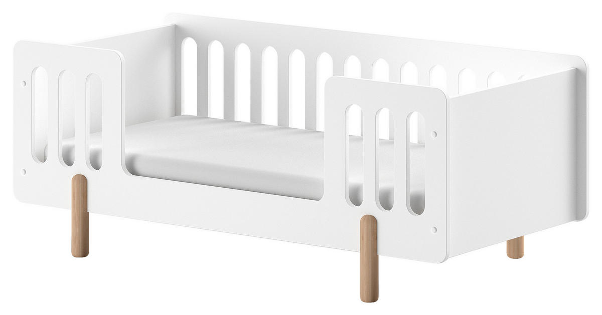 KINDER-/JUNIORBETT 70/140 cm  in Weiß  - Naturfarben/Weiß, MODERN, Holz/Holzwerkstoff (70/140cm) - MID.YOU