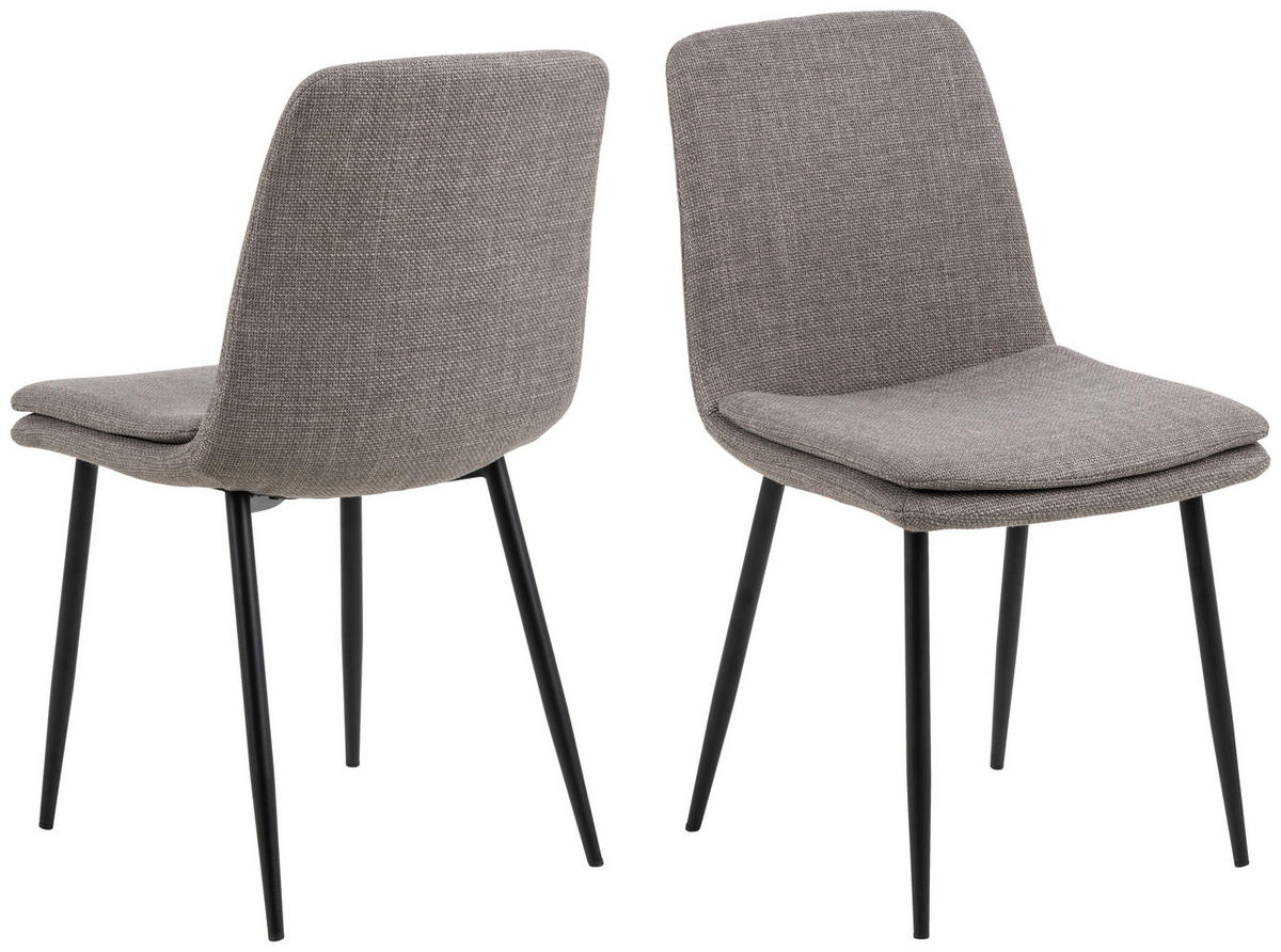 STOLICA  sivo-smeđa  tekstil      - sivo-smeđa/crna, Design, tekstil/metal (46/85,5/55cm) - MID.YOU