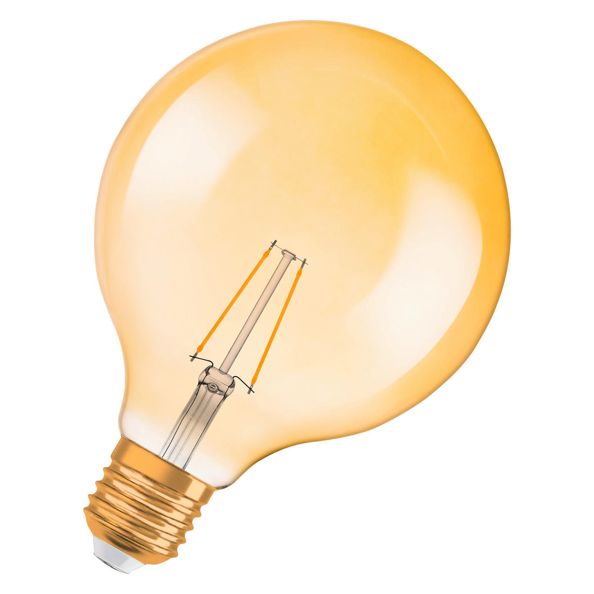 LED-LEUCHTMITTEL   E27 2,5 W 220 lm  - Goldfarben, Basics, Glas (12,4/16,8cm) - Osram