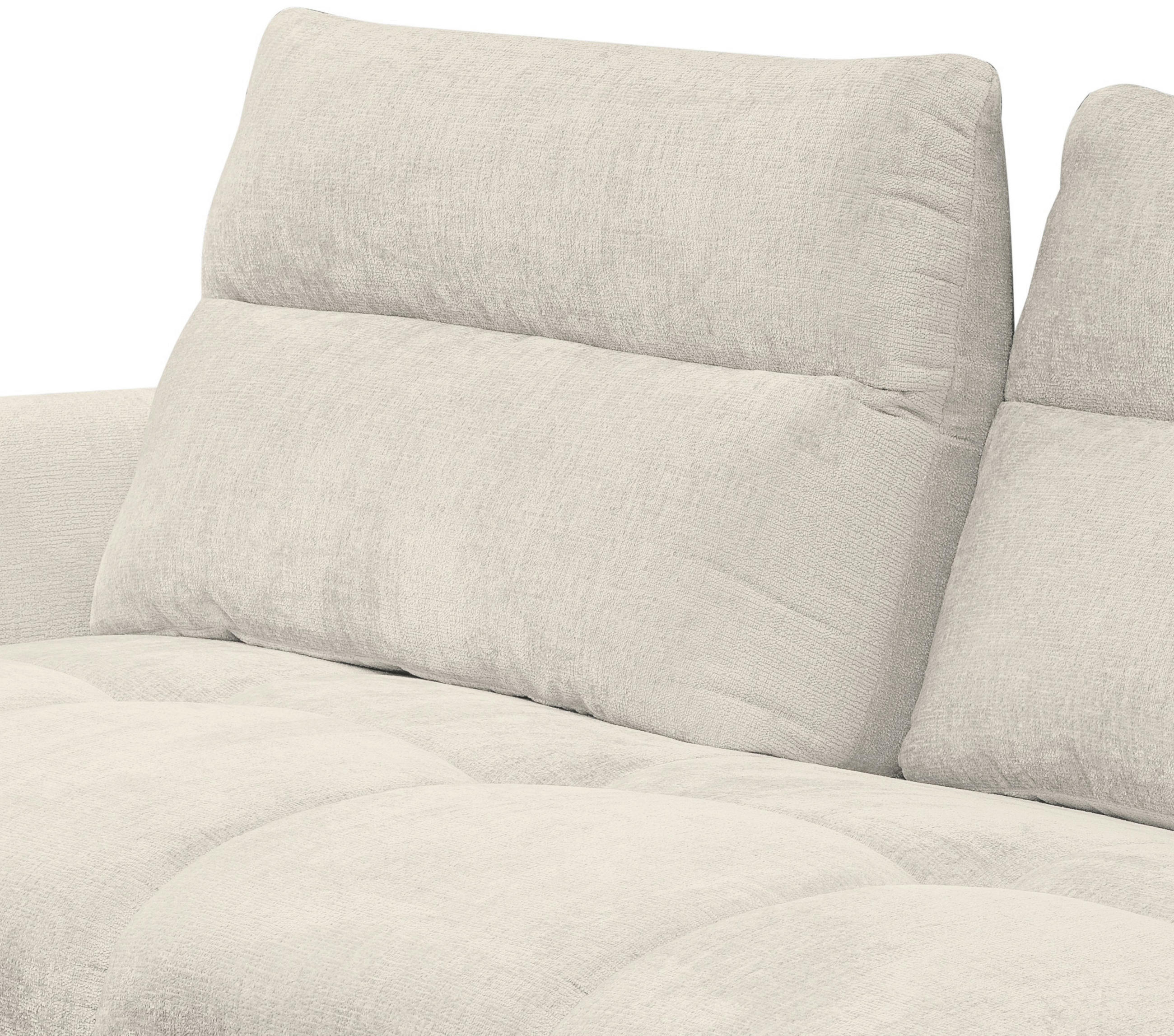 HÖRNSOFFA i chenille cremefärgad  - svart/cremefärgad, Design, metall/textil (195/298cm) - Stylife