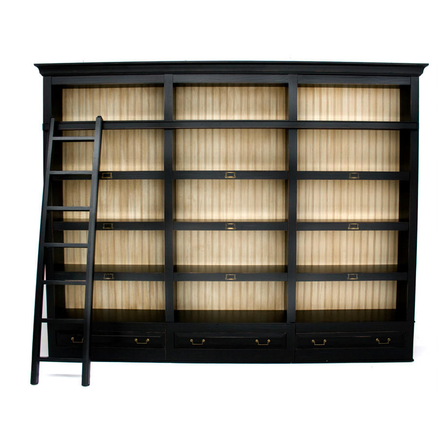 BÜCHERWAND Pinie teilmassiv Creme, Schwarz  - Creme/Schwarz, LIFESTYLE, Holz/Metall (311/238,5/46,5cm) - Livetastic