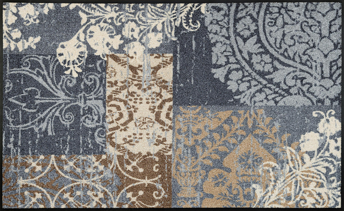 FUßMATTE 75/120 cm Armonia Grey  - Beige/Braun, KONVENTIONELL, Kunststoff/Textil (75/120cm) - wash+dry