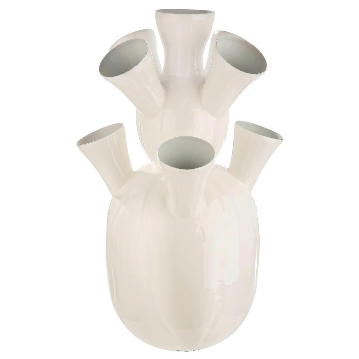 BODENVASE  - Weiss, Basics, Metall (28,5/49cm)