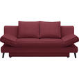 SCHLAFSOFA Sidney in Weinrot  - Weinrot/Schwarz, Design, Textil/Metall (200/85/90cm) - Xora
