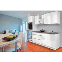 KÜCHENBLOCK 270 cm   Weiss  - Weiss/Grau, Modern, Holzwerkstoff (270cm) - Respekta