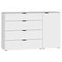 SIDEBOARD Weiß - Schwarz/Weiß, Design, Glas/Holzwerkstoff (135/87/43cm) - Jutzler SIDEBOARD Weiß - Schwarz/Weiß, Design, Glas/Holzwerkstoff (135/87/43cm) - Jutzler