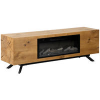 ELEKTROKAMIN - Eichefarben/Schwarz, MODERN, Holz/Holzwerkstoff (160/54/40cm) - Landscape
