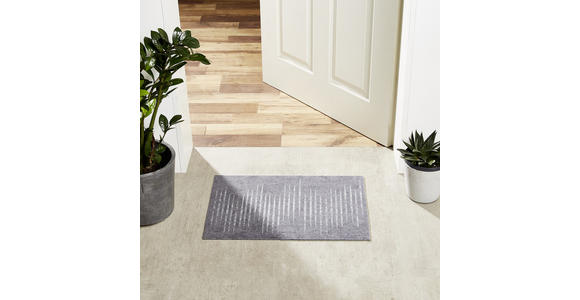 FUßMATTE 60/90 cm - Dunkelgrau/Hellgrau, Basics, Textil (60/90cm) - Esposa