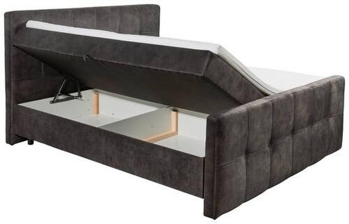 BOXBETT 180/200 cm  in Dunkelbraun  - Dunkelbraun/Schwarz, MODERN, Holzwerkstoff/Kunststoff (180/200cm) - MID.YOU