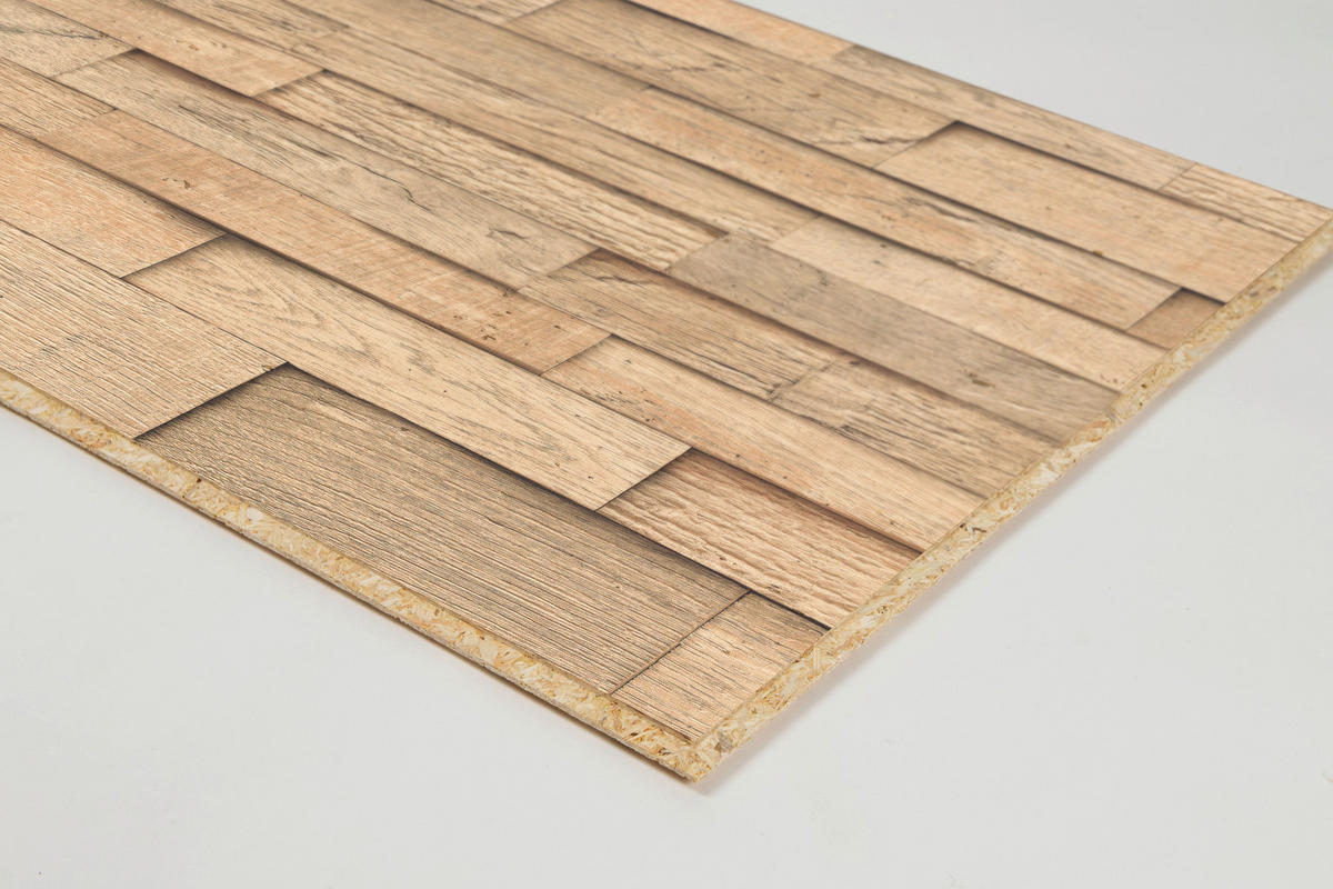 WANDVERKLEIDUNG 3 Stück  - Eichefarben, Design, Naturmaterialien (125/66/1.2cm) - Egger Holzwerkstoffe