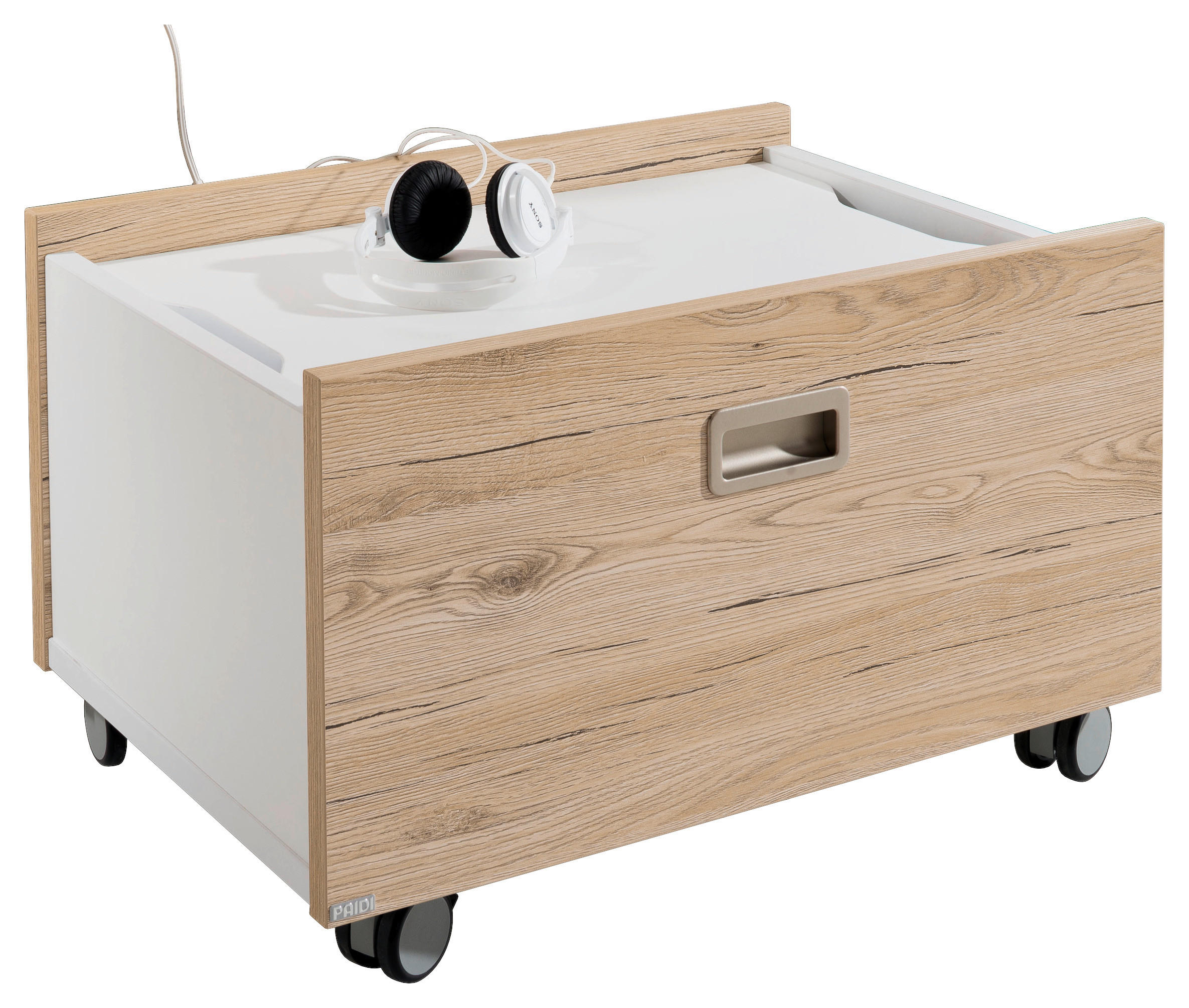 Paidi Rollbox Fionn Weiß, Eiche 65.0x40.4x47.0 cm