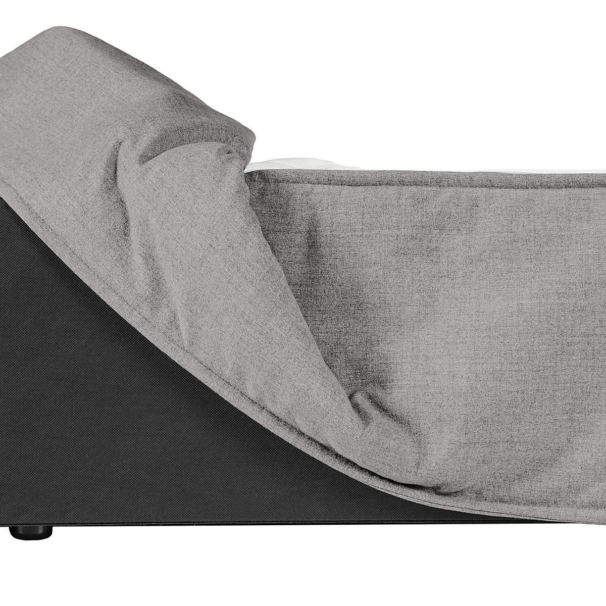 BOXSPRINGBETT 270/200 cm  in Hellgrau  - Hellgrau, Design, Textil (270/200cm) - home24