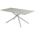 ESSTISCH rechteckig Beige  - Beige, Design, Stein/Metall (180/90/76cm) - Carryhome